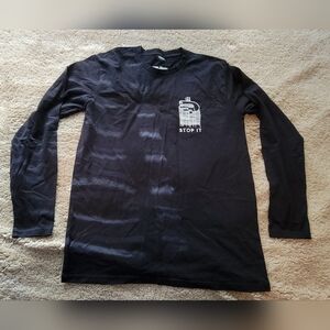 FISHER Graphic Black Long Sleeve Tee for Men